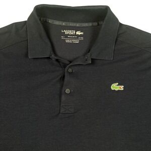Lacoste Sport Mens Regular Fit Polo Shirt Black XXL Short Sleeve Preppy
